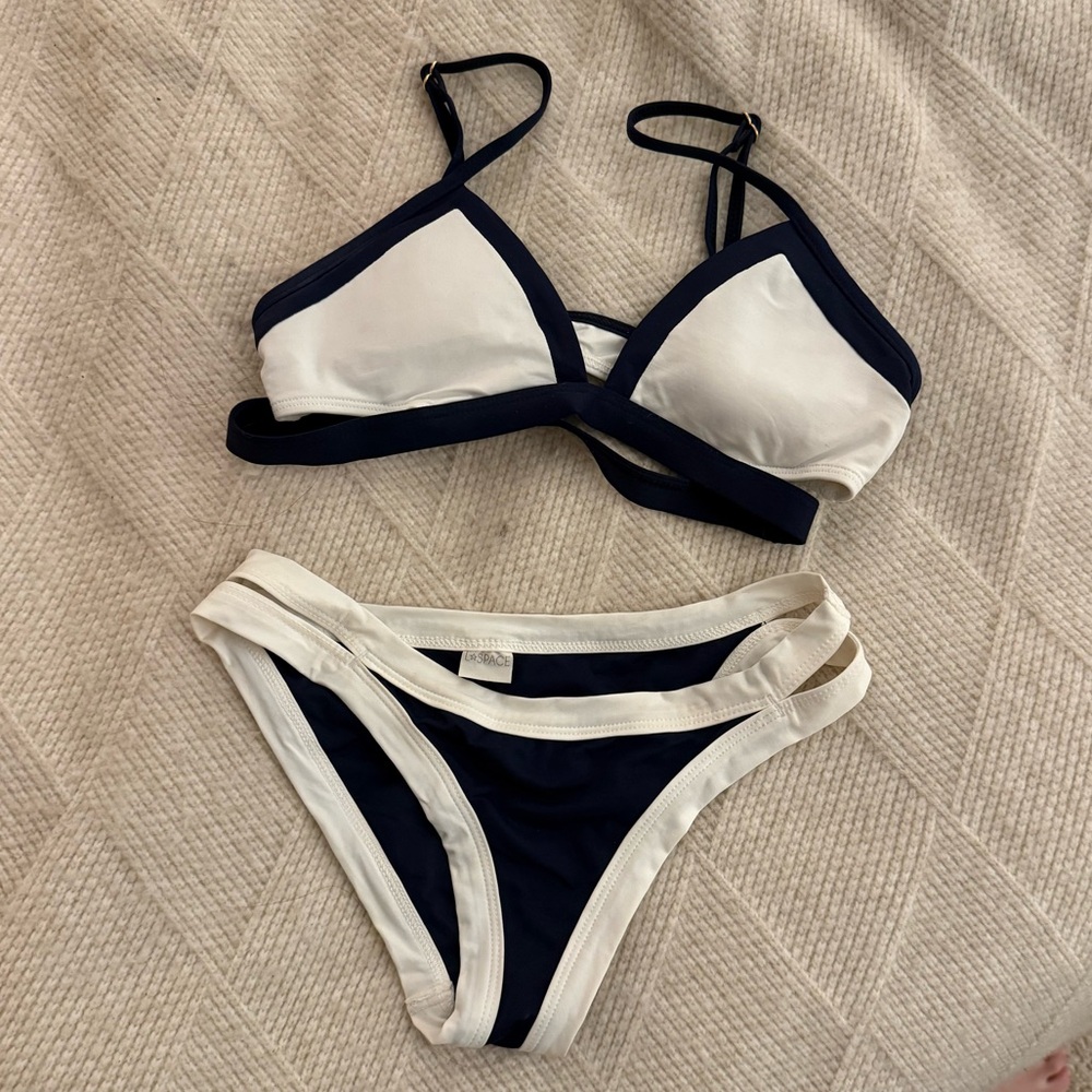 Lspace Navy and white bikini set